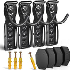  VOUNOT® Lot De 4 Support De Vélo Mural Crochet De Mur Pour Cintre De Vélo Idéal Pour Garage Maison Décoration Support Mural De Rangement Robuste En Forme L Noir
