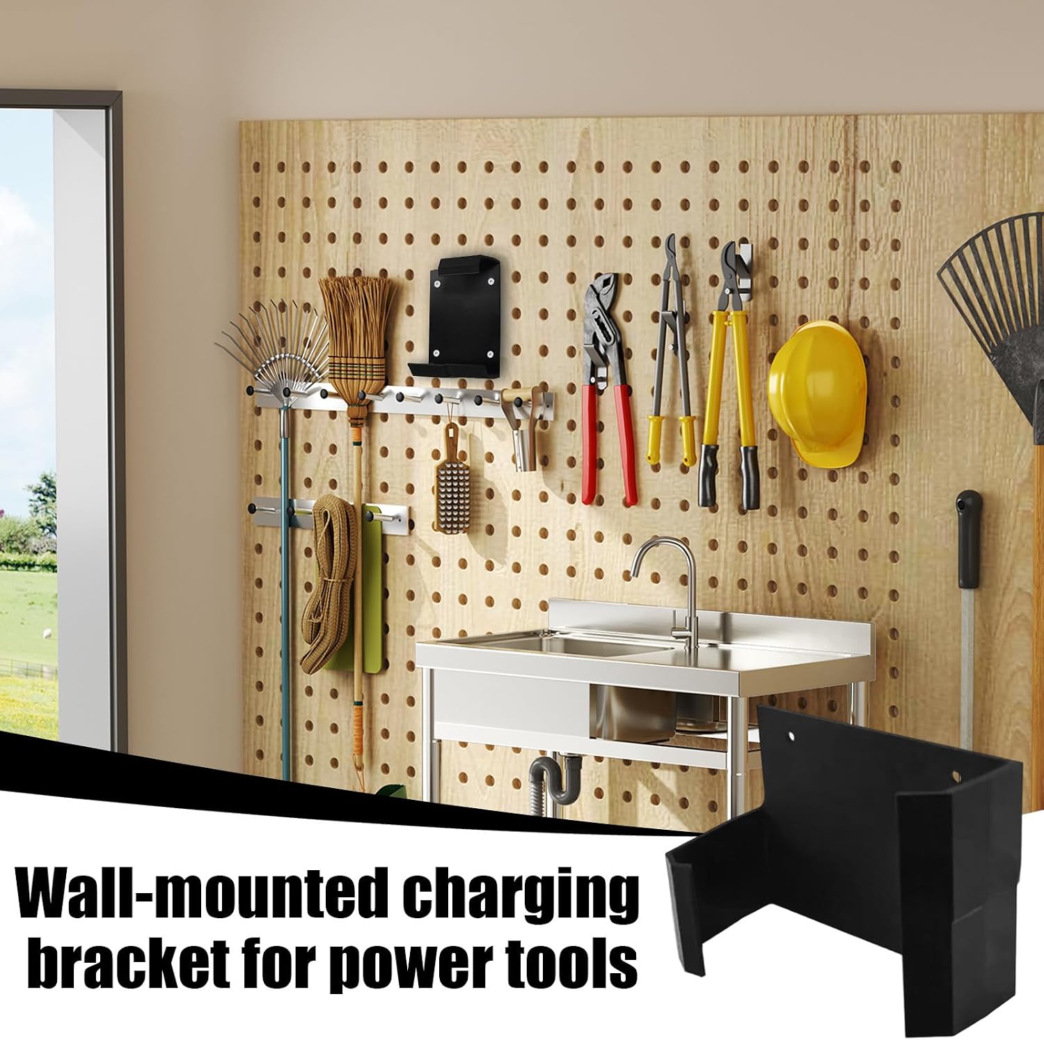 GENERIC Porte-outils électriques – Support De Perceuse Pour L'organisation Du Garage | Matériau Mural Robuste Avec étagère Utilitaire, Organisateur D'outils Peu Encombrant, Pour La Maison, électricien