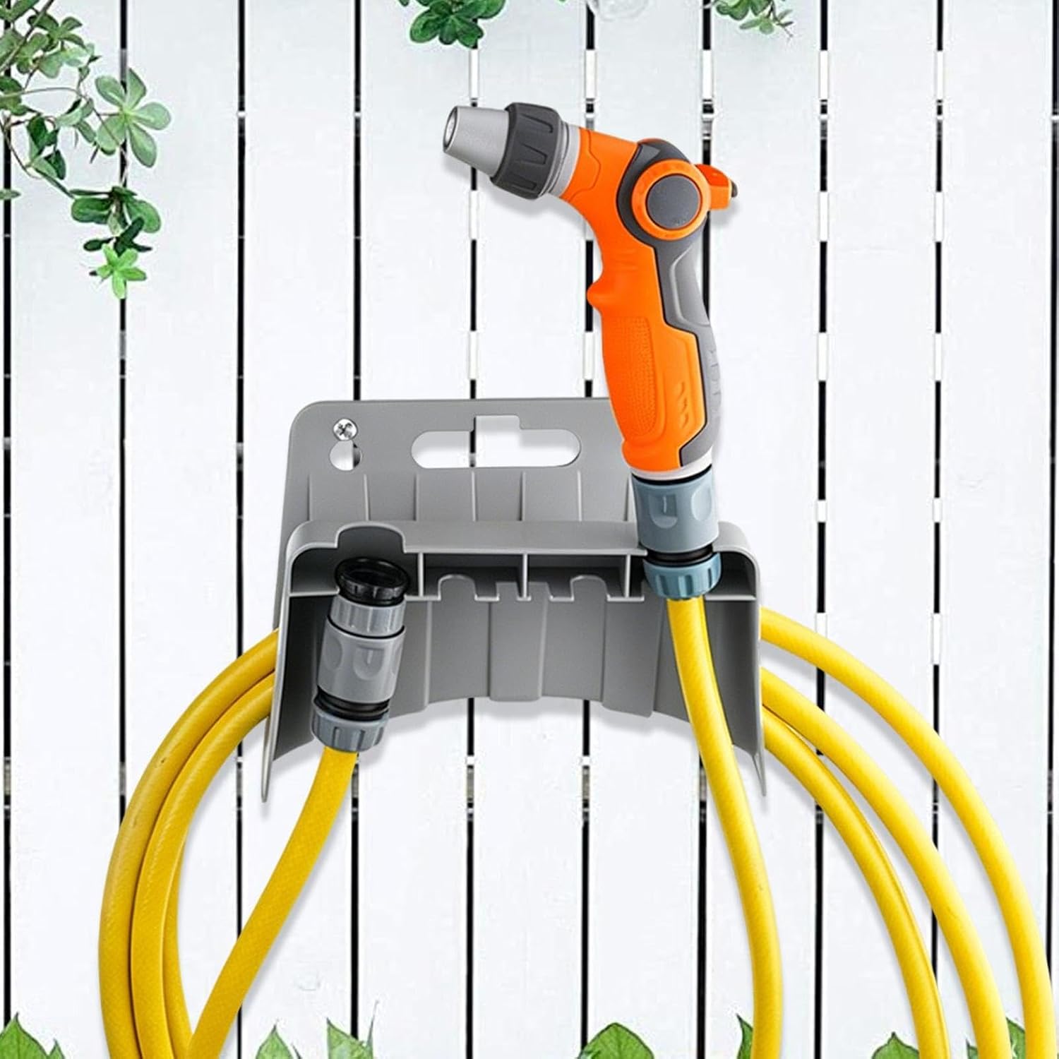 GENERIC Porte-Tuyau Mural, Support Mural Robuste | Rangement Pour Tuyau De Jardin - Le Tube Robinet Buse Terrasse Plomberie Rail Clôture Maison Piscine Camping-Car Balcon Garage