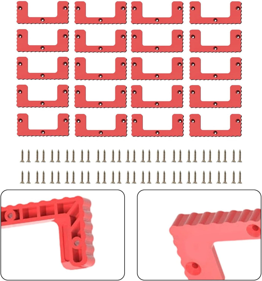  Lot De 16 Taquets De Montage Pour Système De Rangement Mural En Plastique ABS Robuste, Pour Atelier, Garage, Camion, Véhicule