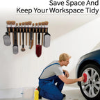  Support Mural Pour Brosses De Détail, Solution De Rangement Stable Et Peu Encombrante Avec Crochets Robustes – Rangement Pour Accessoires De Détail, Pour Garage, Atelier, Buanderie Et Salle