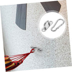  OUNONA 60pièces Lot De Plaques à Œillet Acier Inoxydable Avec Crochet De Fixation Pour Applications Murales Et Plafond