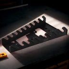 GENERIC Support De Rangement Pour Clés à Outils, Organiseur De Tournevis, Support Mural Robuste, Utilisation En Atelier De Réparation De Garage, 22 X 12 Cm, Noir, Rouge, 1 Pièce