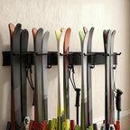GENERIC Porte-skis Pour Garage, Système D'organisation De Matériel Antidérapant Robuste, Système De Rangement Mural Pour Skis, Pour équipement D'hiver, Support De Planche à Roulettes, Accessoires De Sport