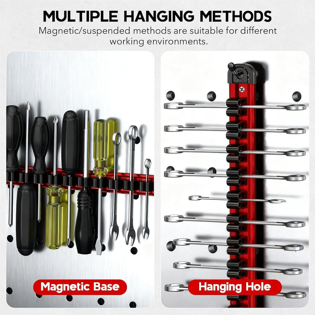 GENERIC Porte-tournevis Magnétique – Porte-clé En Aluminium – Porte-outils – Pour La Maison, La Cuisine, Le Garage, La Cave, La Salle De Réparation, L'établi