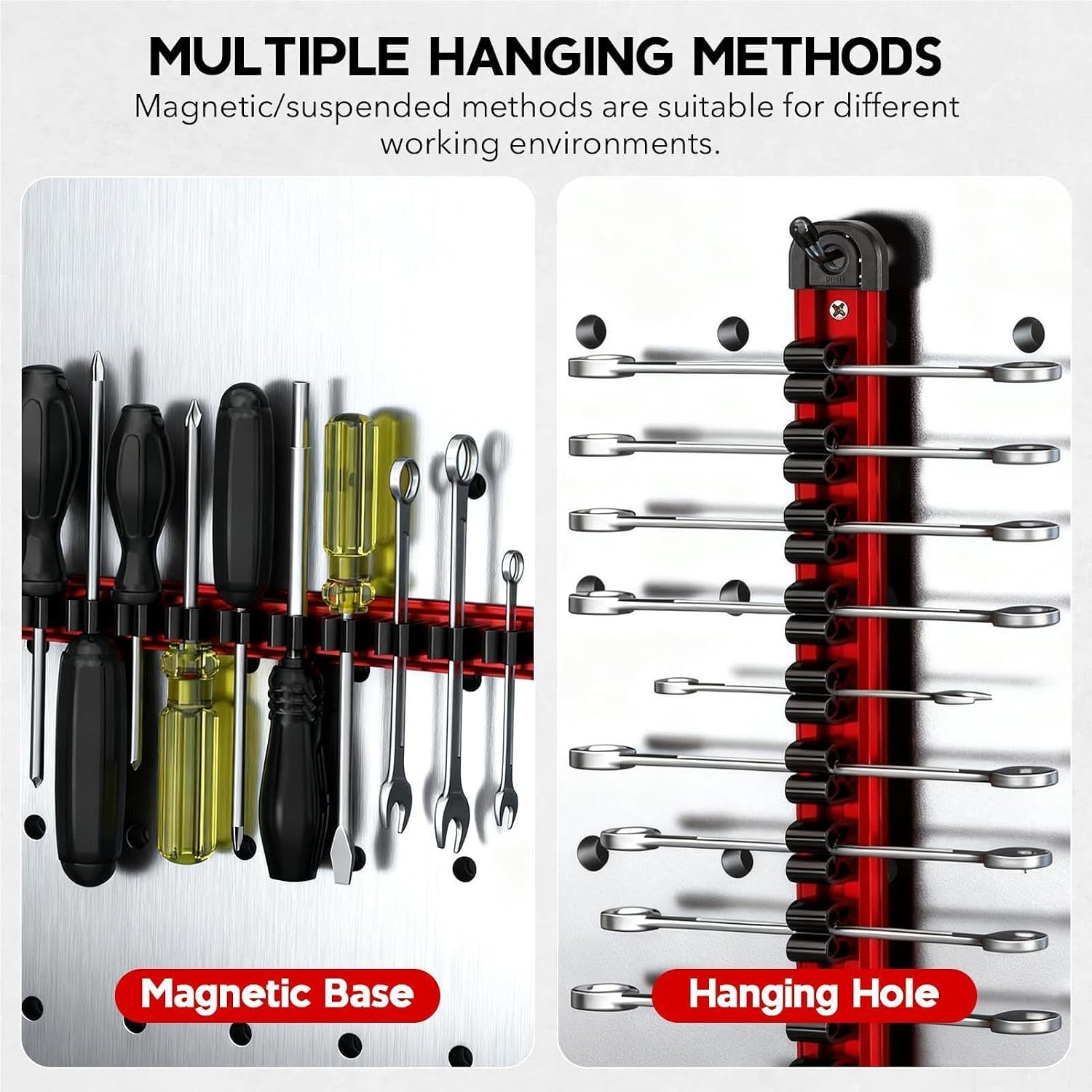GENERIC Porte-tournevis Magnétique – Porte-clé En Aluminium – Porte-outils – Pour La Maison, La Cuisine, Le Garage, La Cave, La Salle De Réparation, L'établi