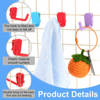  Sourcing Map Lot De 10 Crochets Muraux En Plastique Pour Panneau Mural De 7,6 Cm, Crochets D'étagère Pour Garage, Magasin, Entrepôt, Magasin, Maison, à Suspendre, Rose