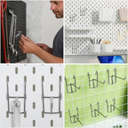  Healvian Crochets Muraux Robustes Argenté Grillagés En Acier Inoxydable Lot De 30pcs Et Optimisant L'espace Mural Suspendre Et Organisation