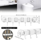  Support Mural Robuste Pour Balai Et Balai Avec 4 Supports Et 5 Crochets Pour La Maison, La Cuisine, Le Jardin, Les Outils, Le Garage