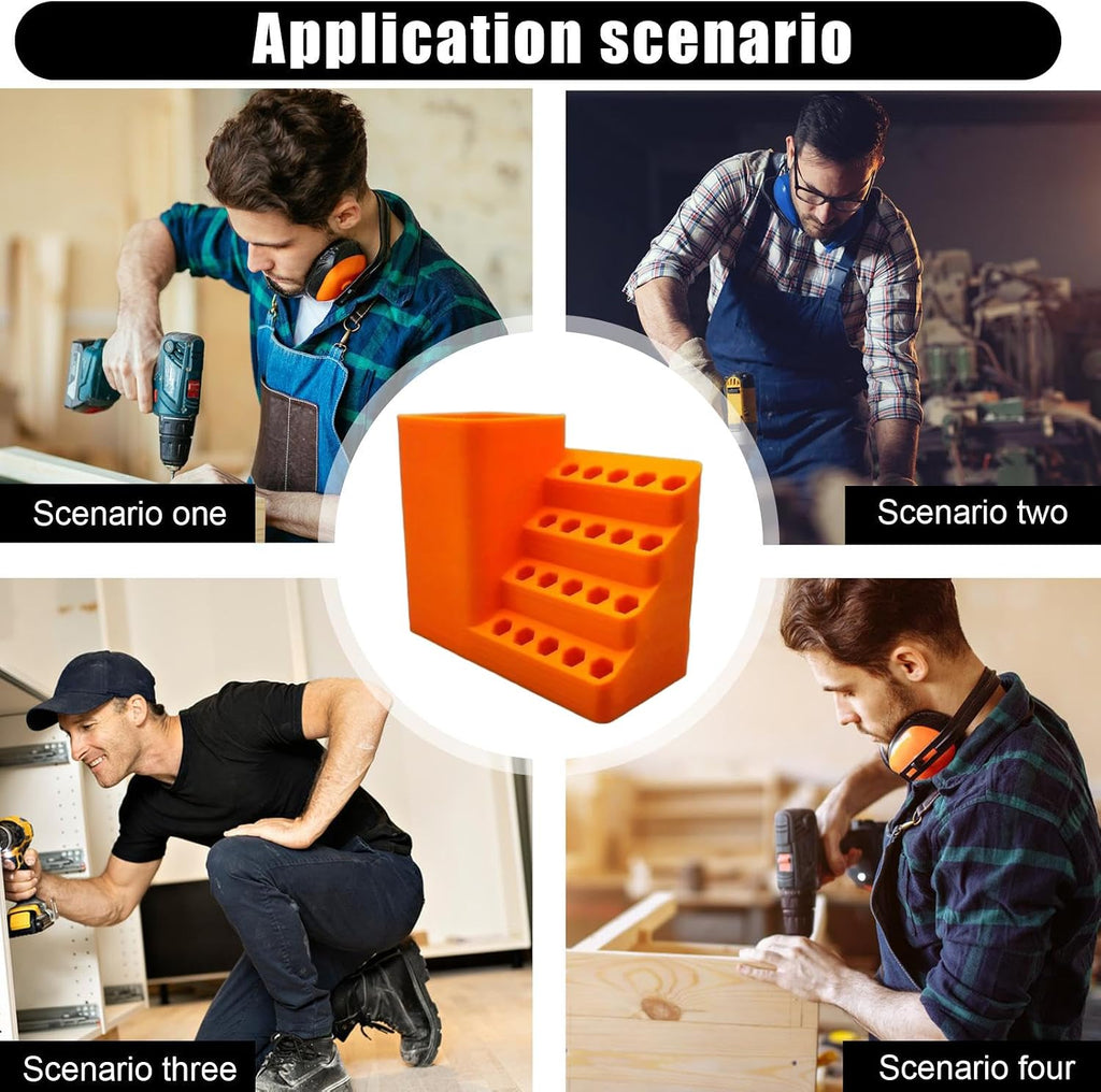GENERIC Support De Rangement Pour Embouts De Tournevis De Précision, Support Antidérapant Pour Forets électriques, Solution De Rangement Adaptable, Pour Panneau Perforé, Atelier, Armoire, Abri De Jardin Et