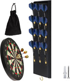 GENERIC Support De Fléchettes En Bois – Support De Présentation Peu Encombrant, Organisateur Mural Avec Sac De Rangement, Design Compact Avec Construction Solide, Accessoire De Salle De Jeux, Organisation De