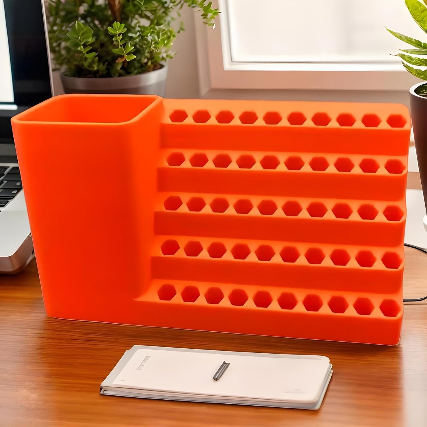 GENERIC Ensemble D'embouts Hexagonaux - Organiseur D'embouts Hexagonaux Robuste, Solution De Rangement Antidérapante, Design Compact, Porte-outils, Récipient à Vis, Accessoire De Maison Pour Abri De Jardin