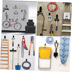  4Pièces Crochets Garage Robuste Support De Rangement Pour Outils De Jardin Vélo Accroche Durable Pour Étagère Organisation