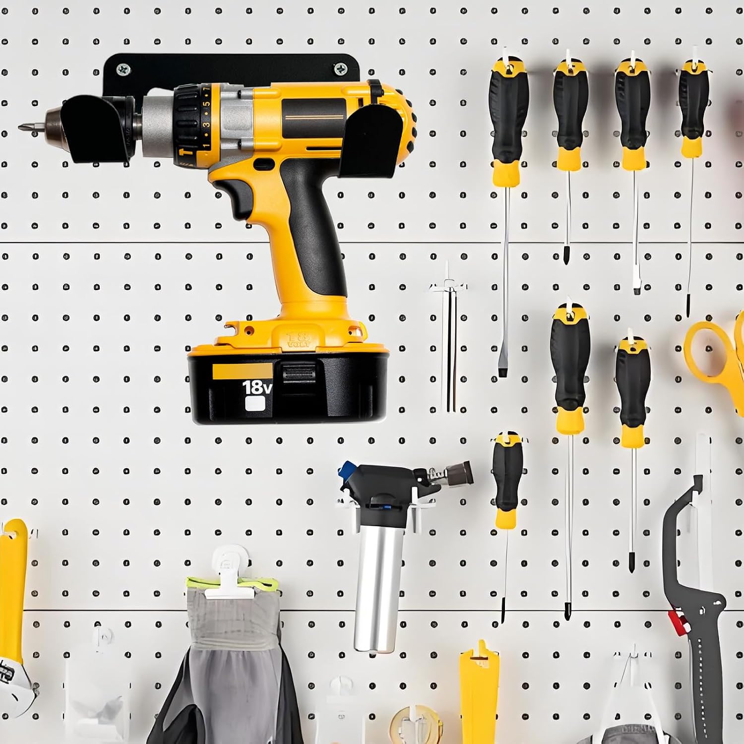  Générique Porte-Perceuse Mural | Organisateur Outils Sans Fil Pour Mur,Étagère Utilitaire Robuste Pour Garage, Maison, Atelier, Remise, Camion De Service, Garage De Réparation Auto