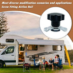  Rail De Piste L - Raccord à Filetée - Rail De Serrage Ergonomique - Matériel De Rechange - Accessoires De Rails Multi-usages Pour Camions, Voitures, Garages, Avions, Entrepôts, Remorques