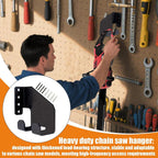  Générique Chainsaw Holder, Heavy Duty Tool Organizer, Space Saving Wall Mount Rack, Compact Steel Construction, Easy Installation For Garage Workshop Garden Equipment Storage
