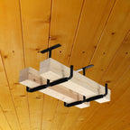  Rack De Rangement Pour Plafond De Garage - 2 Pièces Supports Organisateurs En T | Stockage Au Plafond Du Garage,Pour Échelle, Bois, Équipements Sportifs, Pelles, Cannes À Pêche, Skis, Cave,