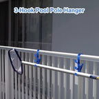  Support De Crochets De Piscine – Support De Piscine Robuste De 30,5 X 13 Cm, Support Mural Pour équipement De Piscine, Organiseur Authentique Au Bord De La Piscine, Crochet Multifonction Pour Filets