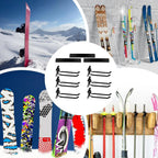 GENERIC Porte-skis Pour Garage, Système D'organisation De Matériel Antidérapant Robuste, Système De Rangement Mural Pour Skis, Pour équipement D'hiver, Support De Planche à Roulettes, Accessoires De Sport