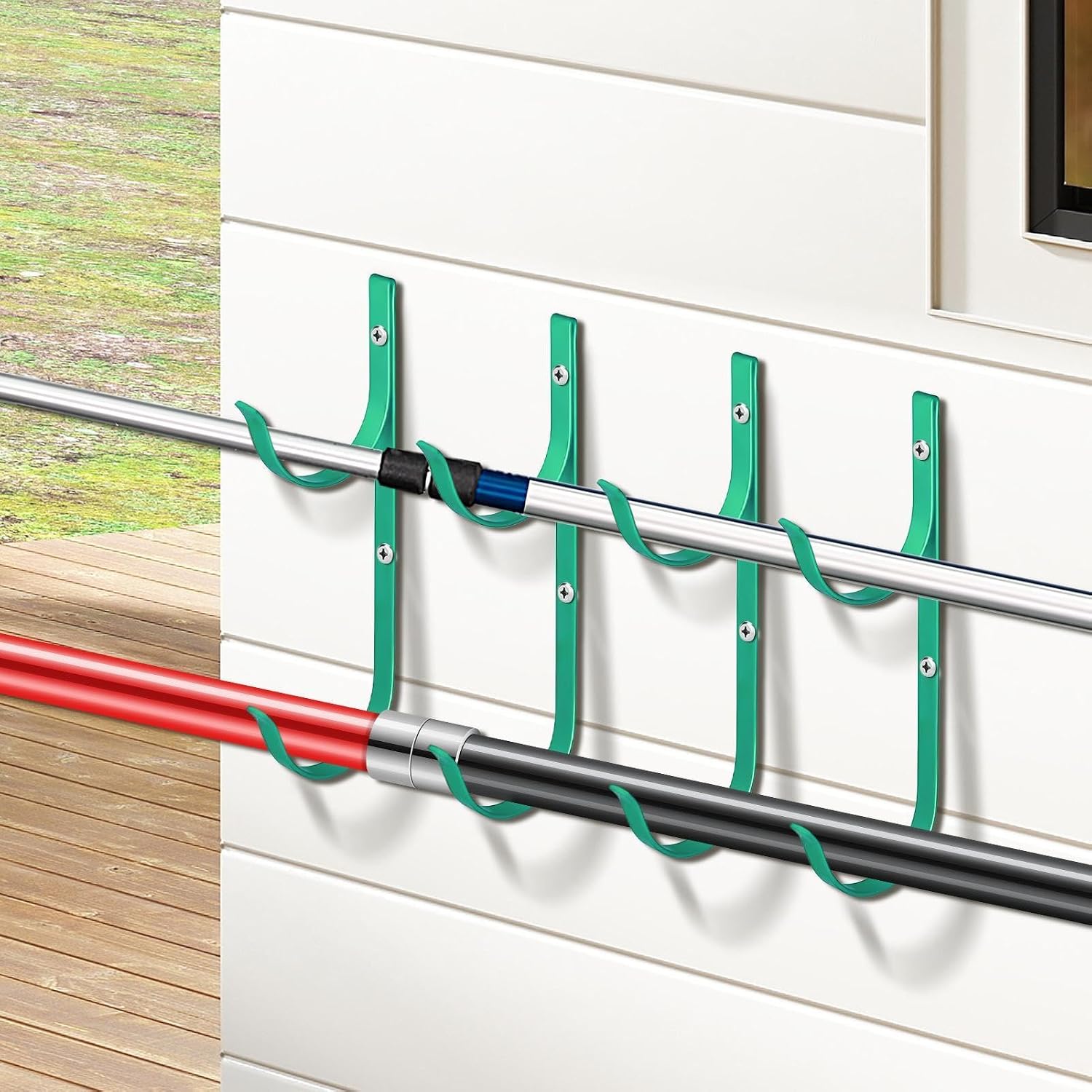  Generisch Crochet De Piscine Pour Barres | Rangement Multifonction Sur Le Bord De La Piscine | Support Skimmer De Piscine - Pour Râteaux, Filets De Skimmer, Rampes Murales, Barres Télescopiques