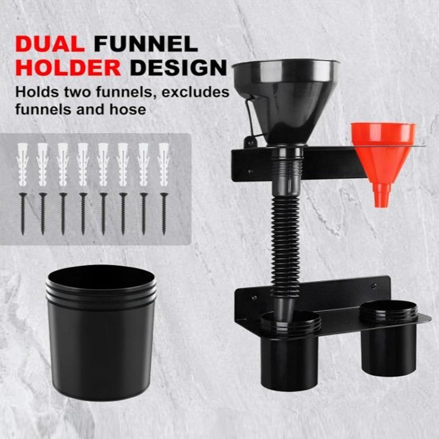  Générique Rangement Pour Entonnoirs à Huile | 2 Pièces Support De Montage | Support De Vidange Murale Pour Garage Atelier Maison Camping Remorque