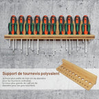  Lot De 3 Supports Muraux Pour Tournevis, Pinces En Bambou, Marteau, Outils De Rangement Pour Garage, Atelier