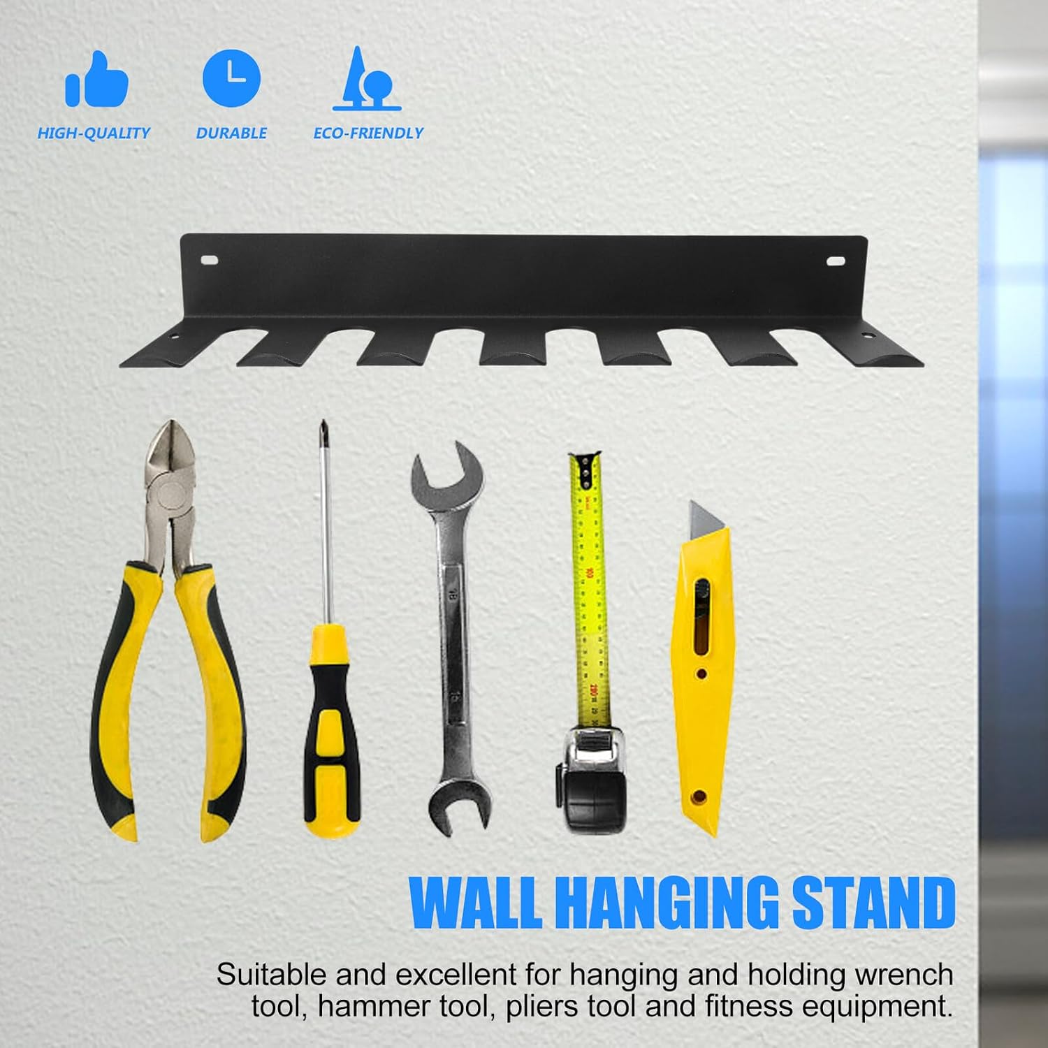  OUNONA Support Mural De Rangement Robuste Multifonction Pour Outils Et Fitness Étagère Suspendue Murale Pour Garage Et Maison Capacité Élevée Économie Espace