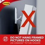 COMMAND 3M 17001S37NA General Purpose Hooks, Plastic, White, 3 Lb Cap, 37 Hooks And 48 Strips/Pack