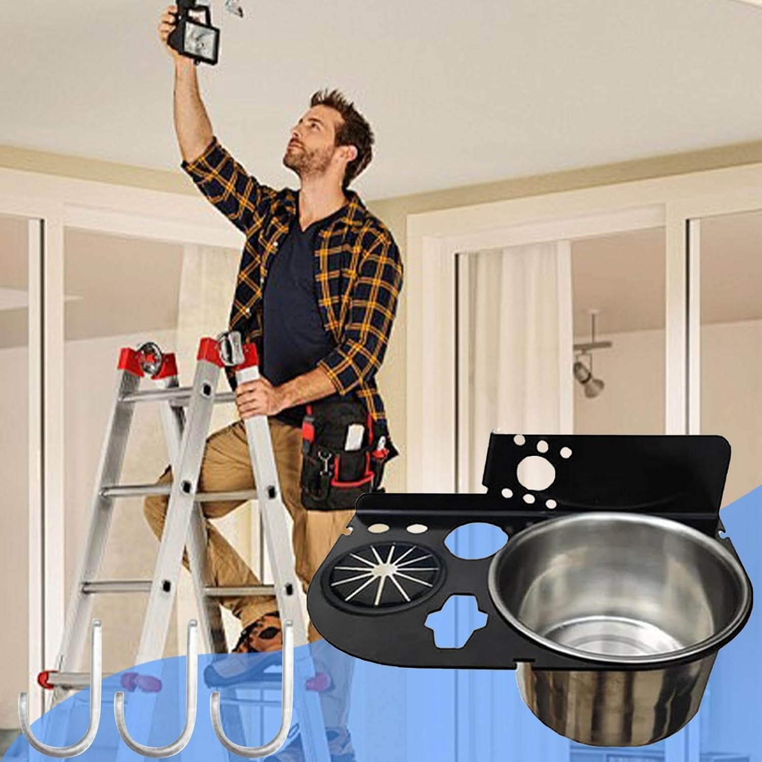  Genérico De Montage Pour Collection D'outils : Support Professionnel Pour Organisateur D'escalier De Qualité, Support Manuel Pour Travail, Projets De Plafond, Décoration D'intérieur, Constru