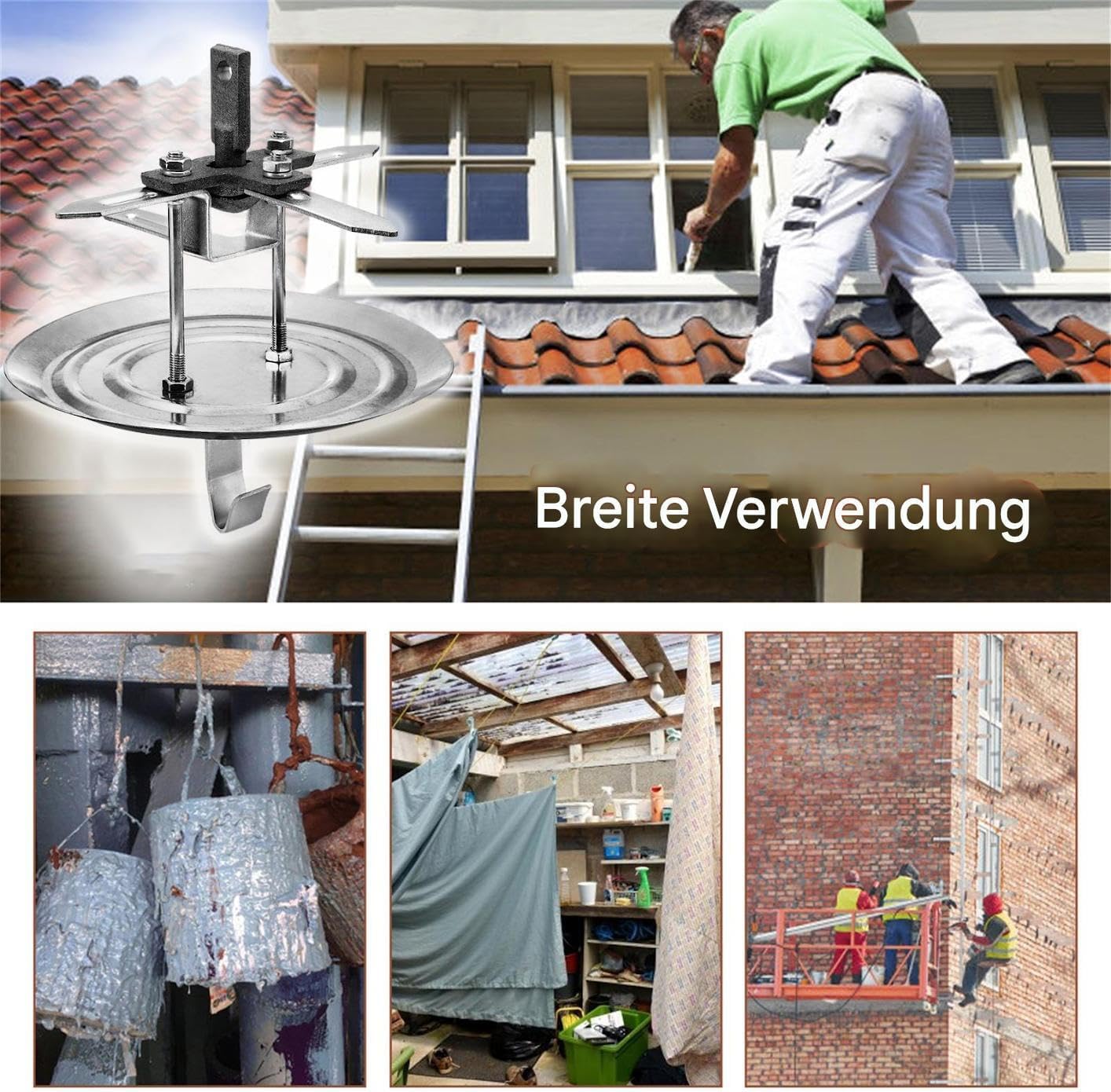 Generisch Crochet Pivotant Pour Charges - Avec Rotation - Pour Peinture De Four Et Pulvérisation, Revêtement En Poudre - Pour Bricolage, Garage, Projets De Déplacement D'objets