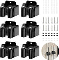  Lot De 6 Supports Muraux Pour Balai Avec Vis D'installation, Outil De Support De Balai En Acier Inoxydable Pour Cuisine, Jardin, Garage, Sous-sol