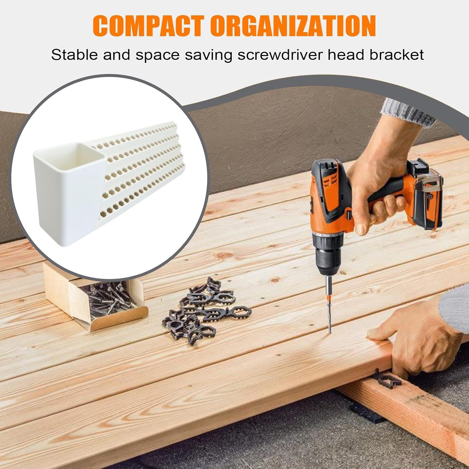  Organisateur De Tournevis - Rack De Rangement De Bits De Mural En Couches, Porte-écurie, Organisateur D'outils D'économie D'espace Pour électricien, Charpentier, Maison, Jardin, 9.45x2.2x3,15 Po