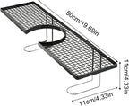 GENERIC Organiseur D'évier De Cuisine – Étagère De Vidange De Cuisine En Métal Sans Perçage, étagère De Rangement Pour Robinet Avec Finition Antirouille, étagères De Comptoir De Lavabo De Salle De Bain