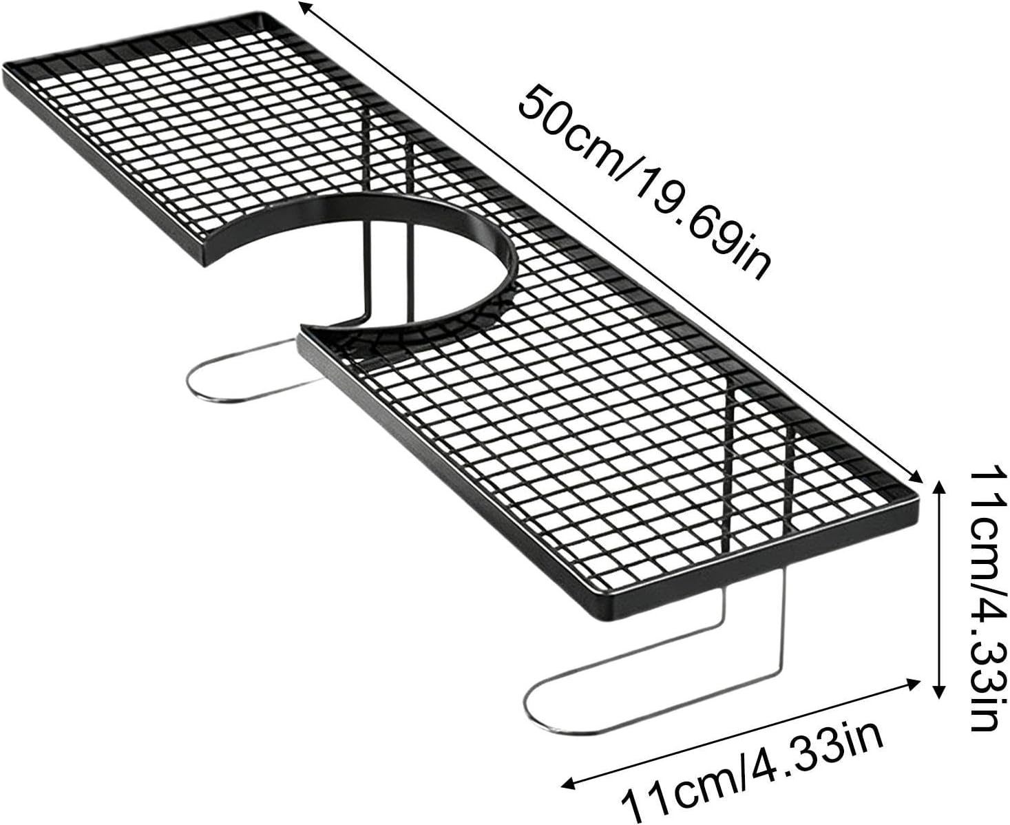 GENERIC Organiseur D'évier De Cuisine – Étagère De Vidange De Cuisine En Métal Sans Perçage, étagère De Rangement Pour Robinet Avec Finition Antirouille, étagères De Comptoir De Lavabo De Salle De Bain