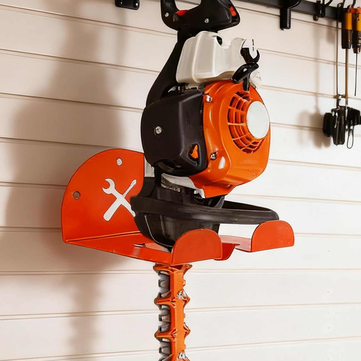  Générique Organisateur D'outils Électriques,Rangement Gain De Place | Porte-Outils Mural Pour Jardin - Pour Tailleuse Haie Tronçonneuse Perceuse Atelier Jardin Remise