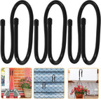  VALICLUD Lot De 6 Crochets Pour Clôture En Plastique Noir, Support Résistant Pour Accessoires De Piscine Et Outils, Pour Piscines Et Jardins, Gain De Place Assuré