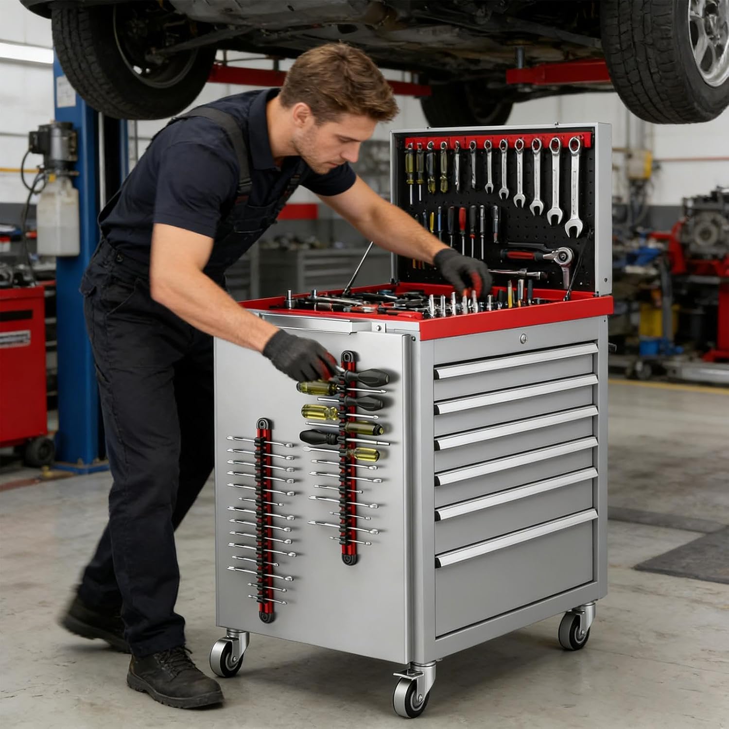 GENERIC Porte-tournevis Magnétique – Porte-clé En Aluminium – Porte-outils – Pour La Maison, La Cuisine, Le Garage, La Cave, La Salle De Réparation, L'établi