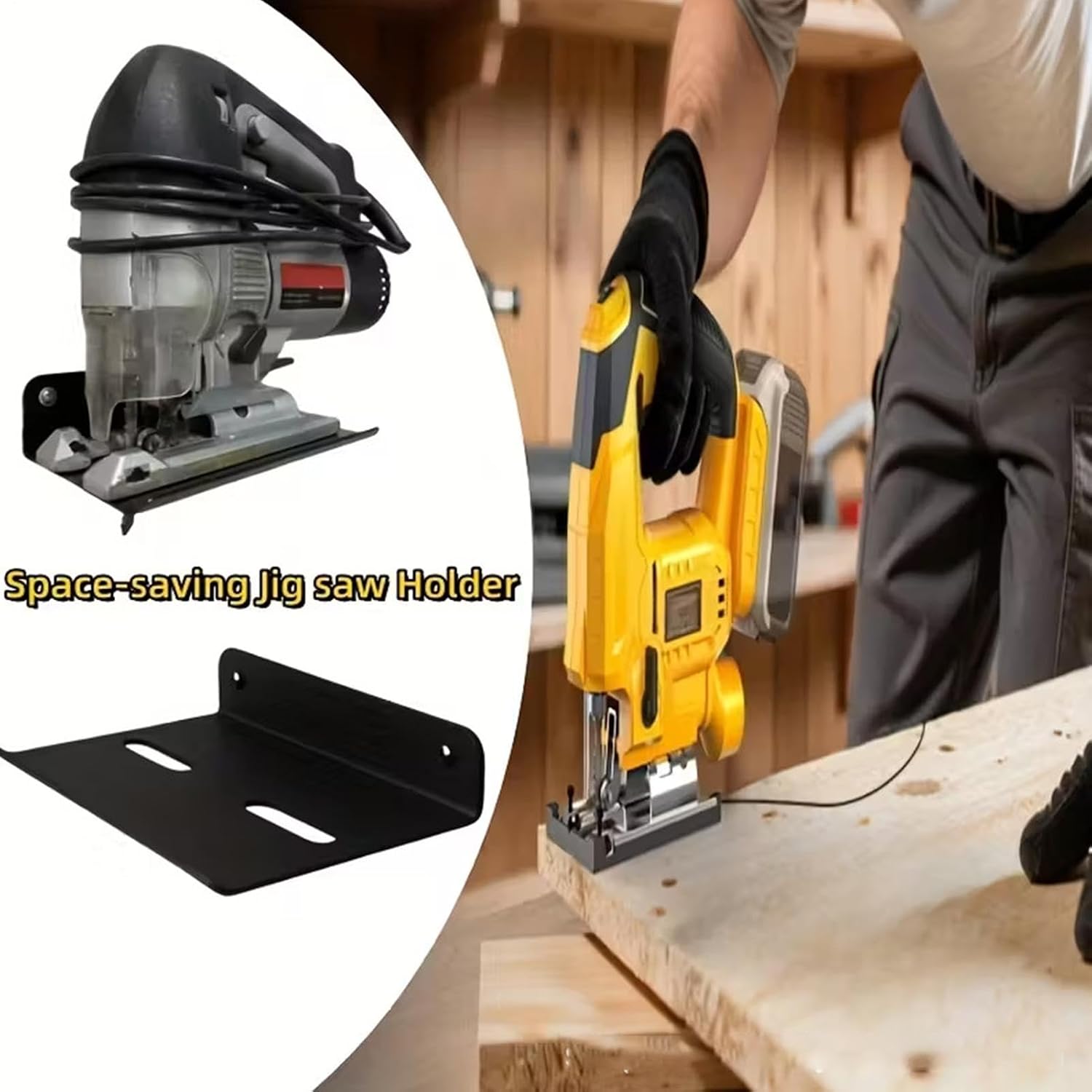 GENERIC Support Mural Pour Scie | Support Pour Outils électriques En Métal Robuste Et Peu Encombrant – Organiseur De Rangement Pour Scies | Pour Jardin, Atelier, Intérieur Magasin, Maison