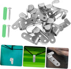  Gatuida Crochet Remorque Métallique Extérieur Robuste Pour Bâches, 20 Sets Avec Vis Et Chevilles, Installation Facile, Accessoires Polyvalents Pour Remorque Automobile