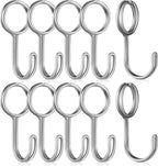  STOBAZA Crochets Pour Sangles En Acier Inoxydable Argenté, Lot De 10 Pièces Robustes Et Faciles à Fixer, Maison Cuisine