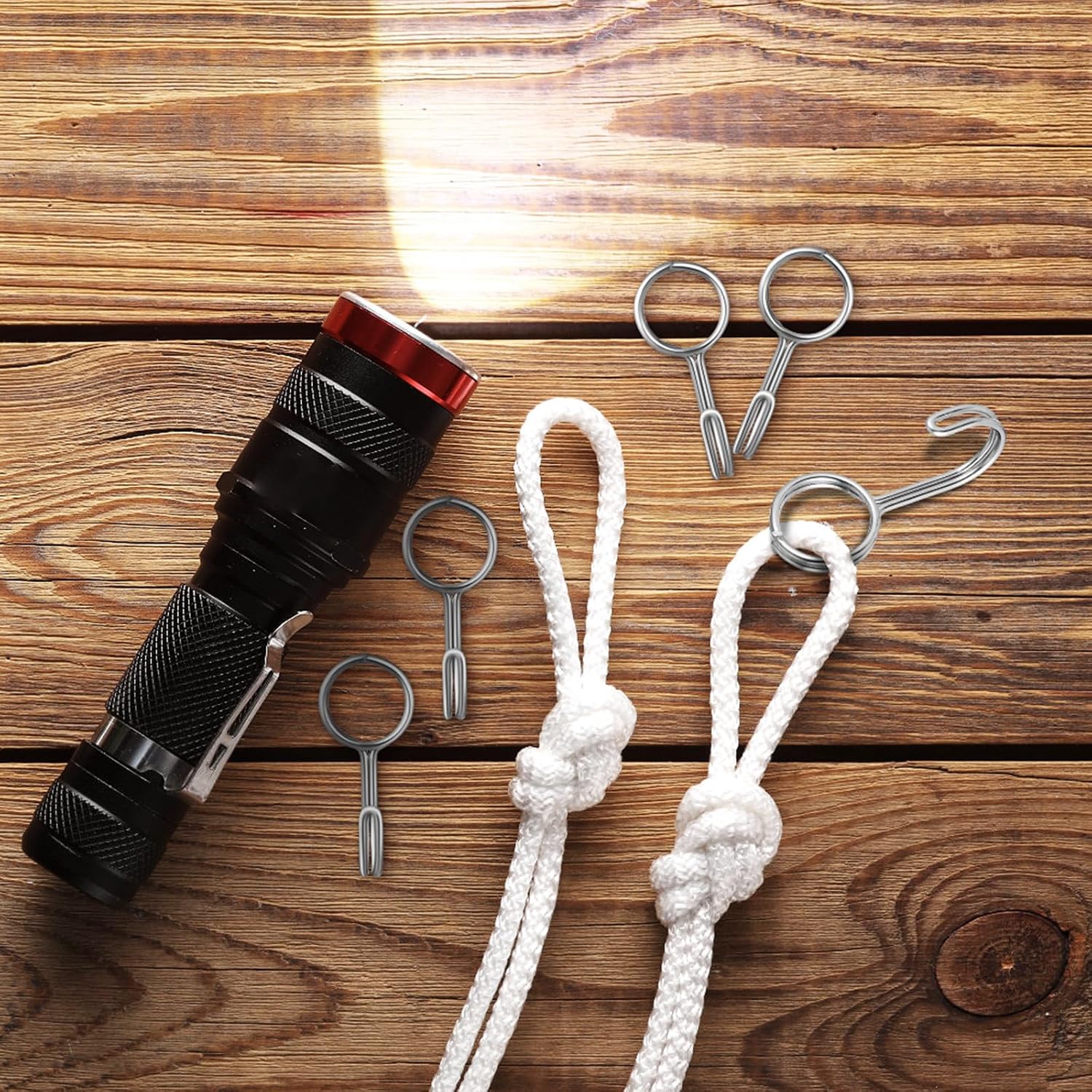  STOBAZA Crochets Pour Sangles En Acier Inoxydable Argenté, Lot De 10 Pièces Robustes Et Faciles à Fixer, Maison Cuisine
