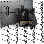  Lot De 50 Crochets Muraux En Grille, Dos Renforcé Stable, Revêtement Résistant à La Rouille, Idéal Pour Et Présentoirs De Fils – Noir, 10 Cm