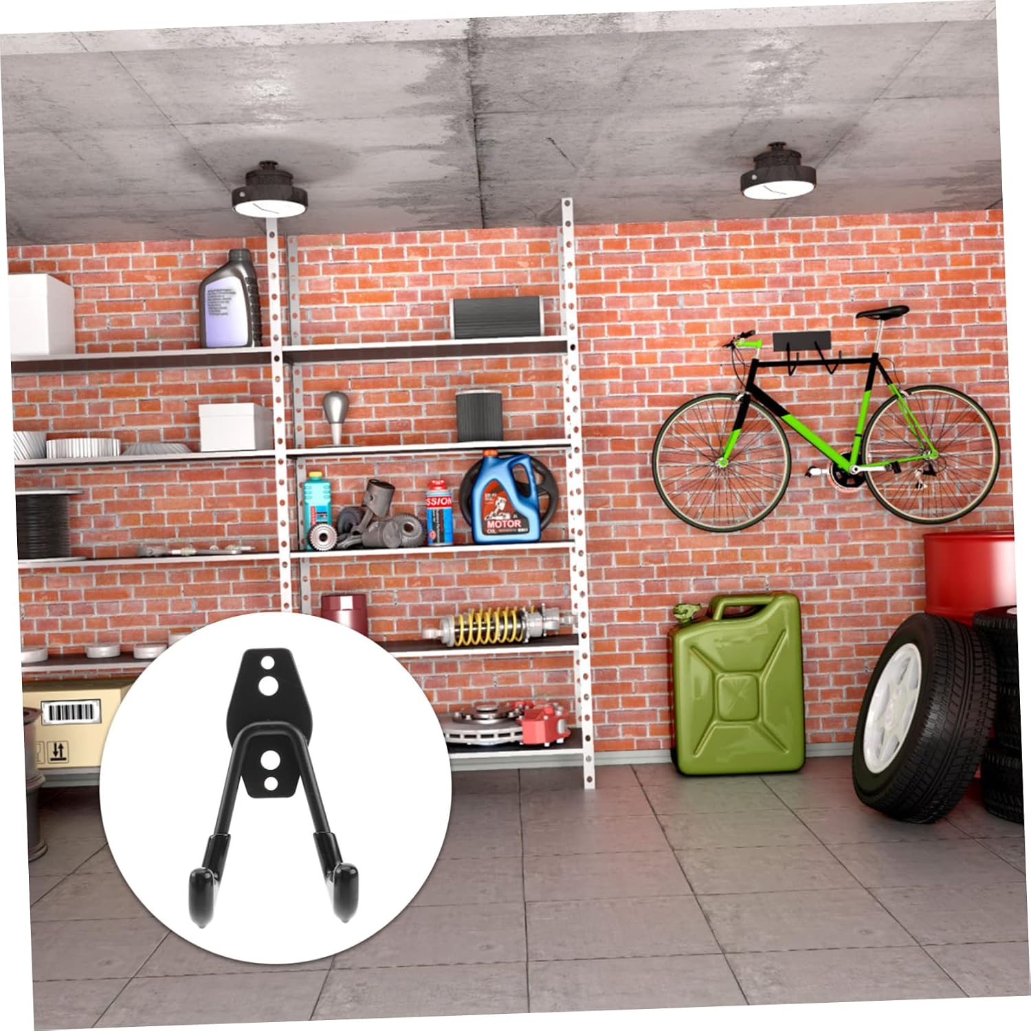  Artibetter Crochets De Rangement Utilitaires En Métal Noir De Charge Jusqu'à 18 Kg Crochets Muraux En U Robustes Pour Garage Et Atelier Lot De 2 Pour Organisation D'outils