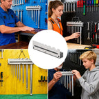  Generisch Support De Clé Hexagonale - Organiseur Mural Pour Outils | Peut Contenir 9 Clés à Vis En L Avec Fentes Compactes, Support Robuste Et Accès Facile Pour Les Menuisiers, Fabricants