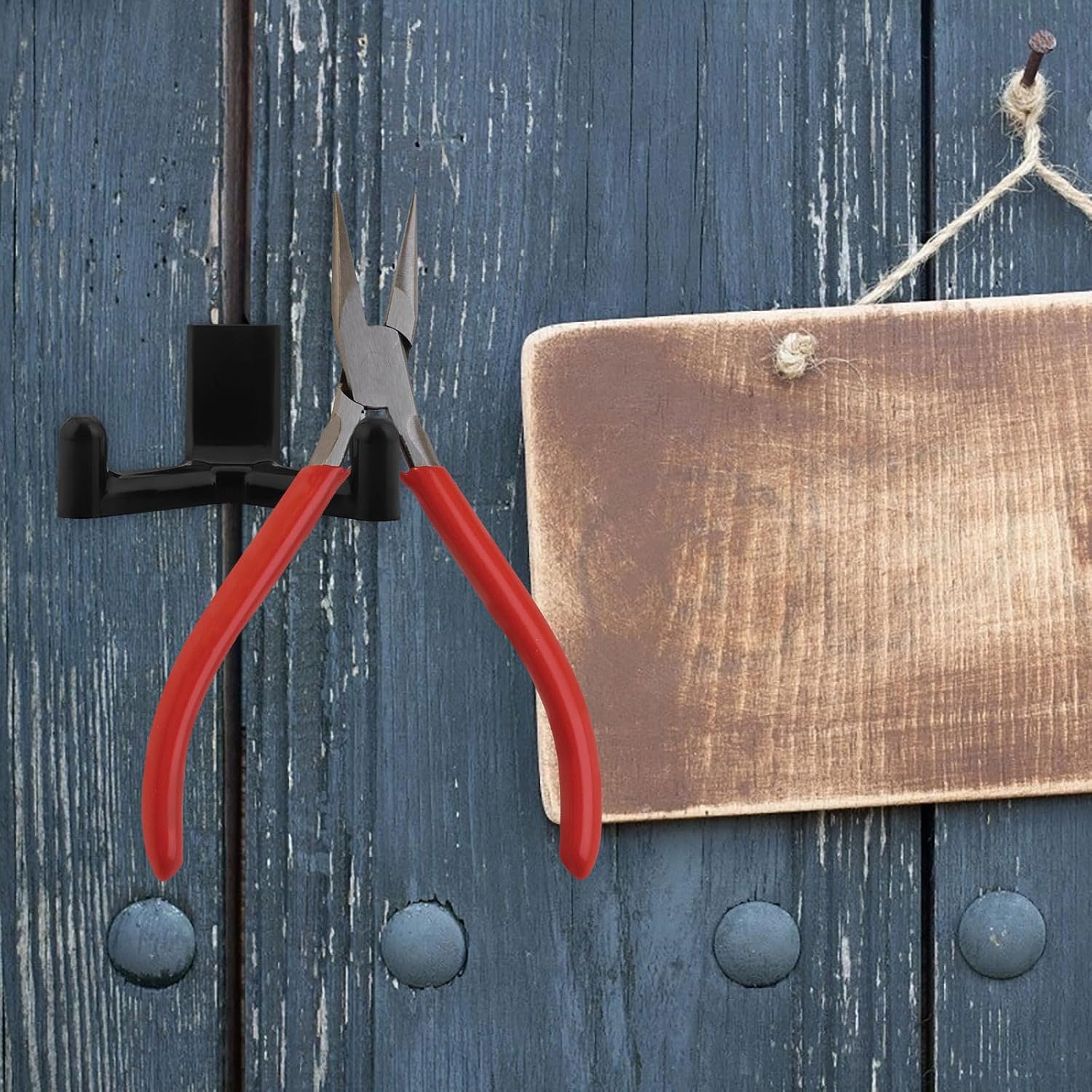 VOSAREA 3 Pièces Crochet De Rangement Mural En Abs Noir Pour Outils De Jardin Installation Rapide, Usage Polyvalent, Pour Garage Et Espace Extérieur