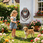 Genérico Generico Support Mural Pour Tuyau D'arrosage – Panier Porte-tuyau Renforcé Pour Tuyau D'eau, Support Mural Pour Tuyau D'arrosage – Pour Terrasse, Cour, Extérieur, Entrepôt, Garage Et Maison
