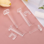  Sourcing Map Lot De 4 Mini Crochets Transparents En Acrylique De 13 Cm Pour étagère De Supermarché, Cintres Transparents Pour Magasins, Expositions, Organisation
