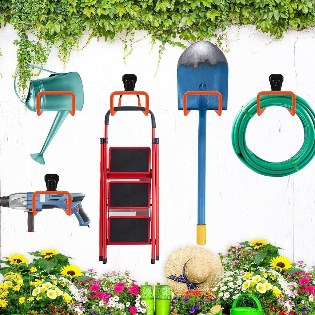 GENERIC Crochets Muraux De Garage, Crochets Robustes Pour Outils Utilitaires | Crochet Pour Outils De Cour | Pour échelle, Balai, Tuyau, Jardin, Jardin, Atelier, Abri De Jardin, Sous-sol