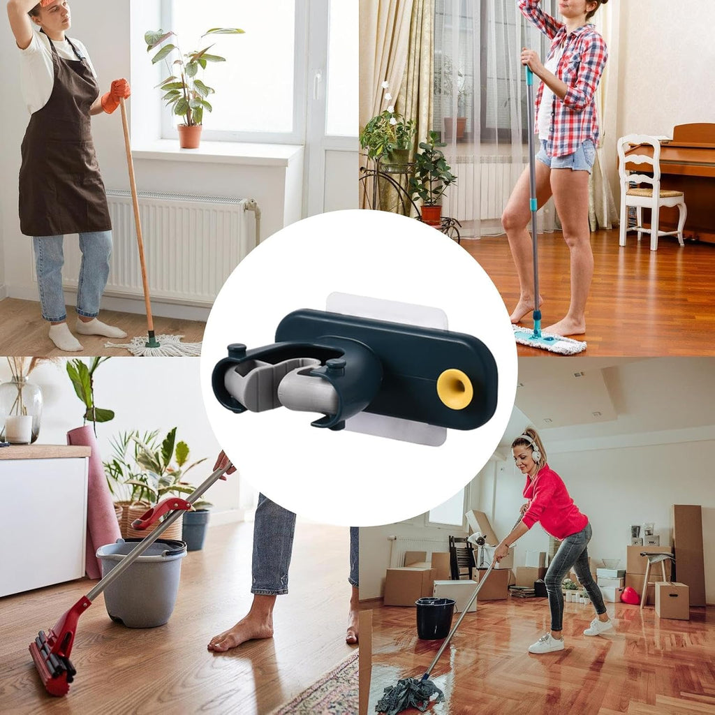 Genérico Generico Mop Organizer Wall Mount, Laundry Broom Hanger, Adhesive Broom Holder, Adhesive Broom Hanger For Easy Installation And Organization In Kitchens, Garages, And Gardens 11,2 X 4,3 Cm/4,41 X 1,69
