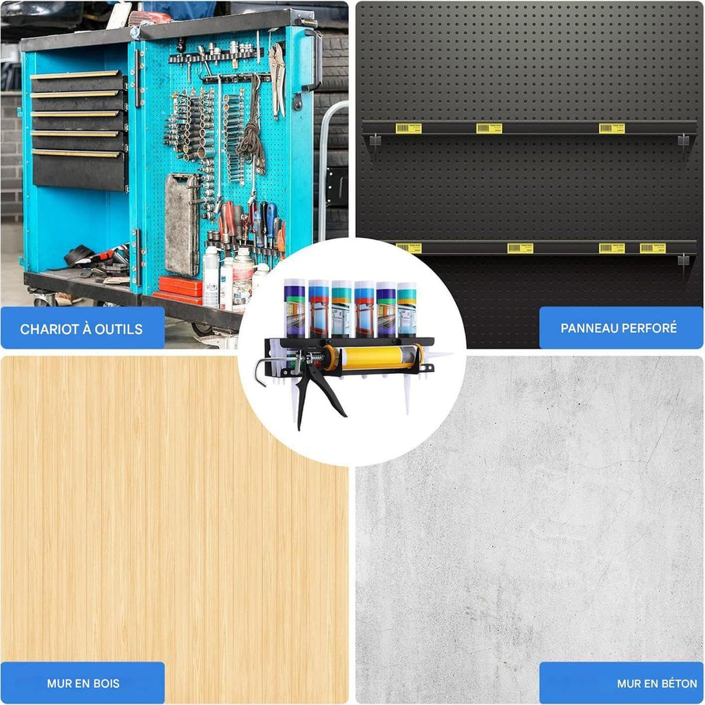  Porte-Tubes Pour Soudure Et Mastic,Support Mural Robust Pour Tubes - Rangement Pour Outils De Professionnels En Rénovation Et Maintenance